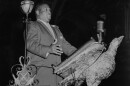 Singer Paul Robeson sings during a recital at the evening service at St. Paul Cathedral in London, Oct. 13, 1958. Robeson's will be depicted by baritone Jason McKinney for a concert on May 17 at Normal First United Methodist Church.