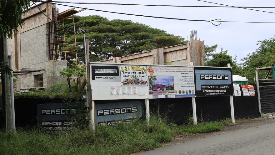 Pictured: The reconstruction of the Charles “Tappy” Seales Fire Station in Estate Grove Place has been delayed due to a June 2025 directive by DHS Secretary Kristi Noem that every contract and grant over $100,000 must cross her desk for approval.