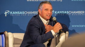 Senate President Ty Masterson spoke to the Kansas Chamber Aug. 27,2026, in Olathe about his vision for Kansas should he win the upcoming gubenatorial election.
