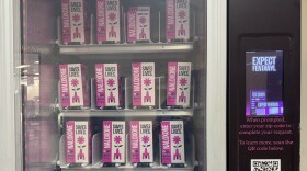 A vending machine stocked with free Narcan at the Ralph Ellison Library in Oklahoma City.