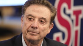 St. John's head coach Rick Pitino talks to reporters during the Big East NCAA college basketball media day in New York, Wednesday, Oct. 23, 2024. (AP Photo/Seth Wenig)