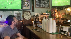 Fabian Roche, originally from Brisbane, was the lone Australia supporter at Finn McCool’s Irish Pub on the morning of November 30, 2022.