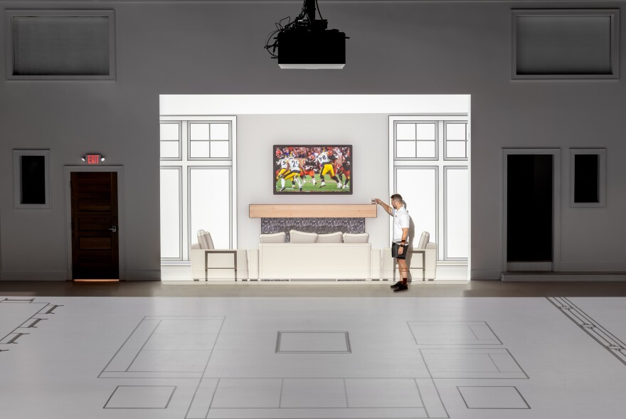 Walk Your Plans is a pre-construction service that projects full-scale architectural drawings onto floors and walls.