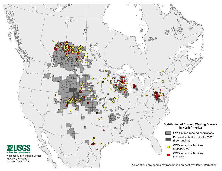  The epidemic among deer, elk and moose has spread around the Mountain West since it was first identified in wild populations in Wyoming in the '80s. It reached wild herds in Montana in 2017, and it was detected for the first time in Idaho last year.