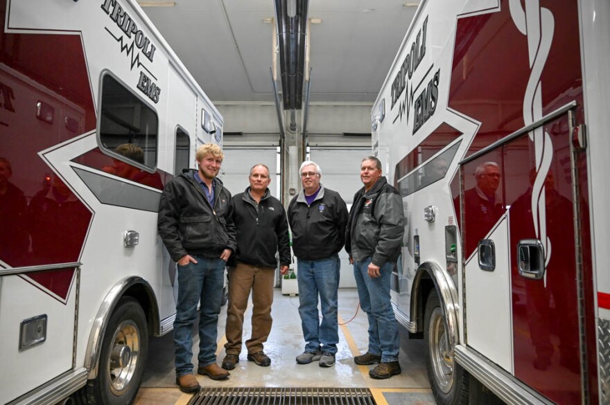 The EMS department in Tripoli, Iowa, only has a handful of EMTs on call, most are retirement age.