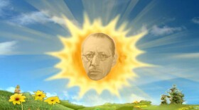 Stravinsky, as the baby in the sun from the iconic "Teletubbies" intro sequence