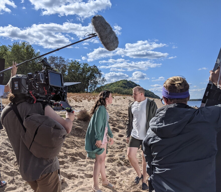 QC actor Tristan Tapscott filmed his segment of "The Driftless" in fall 2021 on a Mississippi River beach between Dubuque and Guttenberg, Iowa.