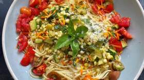 (Please don’t let it) end of summer pasta. (Kathy Gunst/Here & Now)