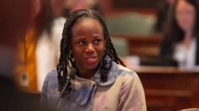 Rep. Carol Ammons, D-Urbana, speaks on the House floor on May 21, 2026.