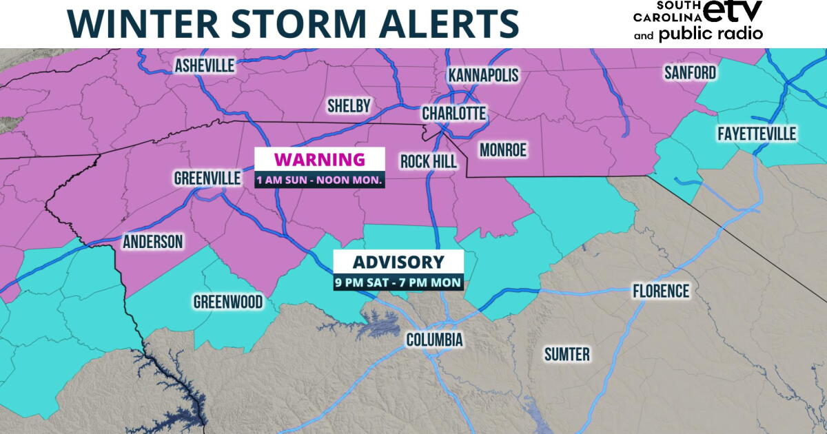 Season's First Winter Storm Arrives Sunday | South Carolina Public Radio