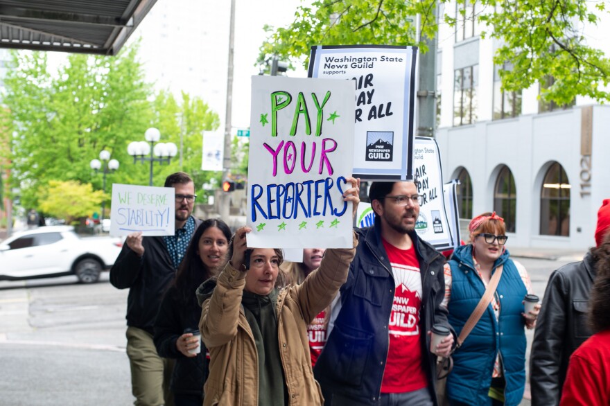 Journalists at Tacoma News Tribune went on a one day strike after prolonged contract negotiations with McClatchy Media in May 26, 2026.