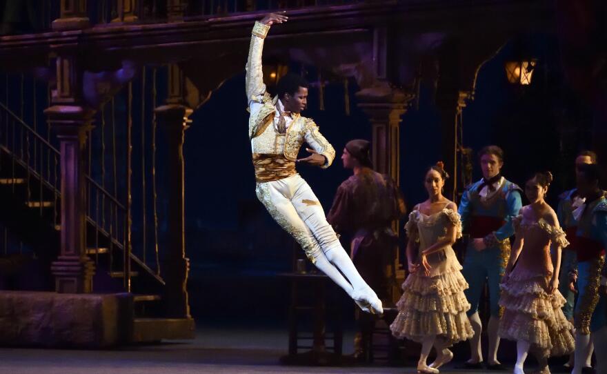 Calvin Royal III performing in Don Quixote with the American Ballet Theatre.