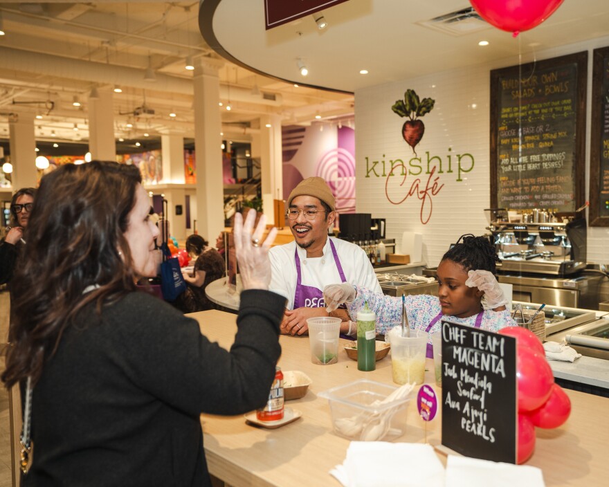 Chef Josh Mendiola and his Pearls co-chef Ava Ajayi made a Filipino-inspired chicken meatball dish.