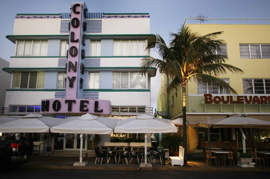 Art Deco hotels are seen on the famed Ocean Drive strip in Miami Beach, Florida. (Joe Raedle/Getty Images)