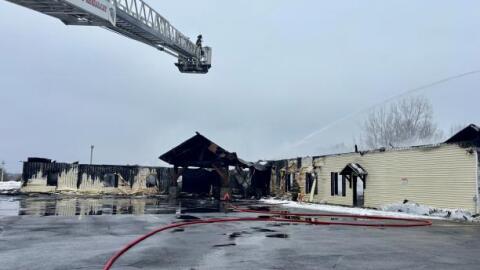 The Abundant Life Fellowship Church on Boonville was destroyed in an explosion Tuesday, February 18, 2026.