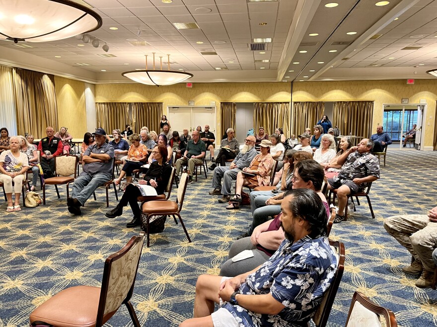 About 70 people attended the community meeting Wednesday night with OHCS.