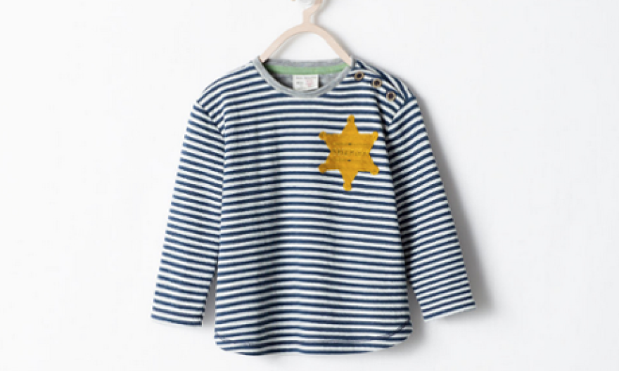 A kids shirt that was for sale on Zara.com.