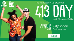 The Fabulous 413 presents: 413 Day with Monte & Kaliis. April 13, 1-4 p.m., CitySpace, Easthampton. Join Us. NEPM. The Fabulous 413.