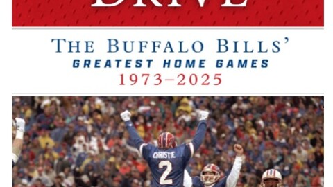 Book cover showing the Buffalo Bills celebrating their 1993 playoff win over the Houston Oilers