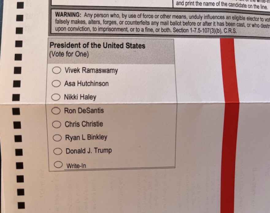 Donald Trump's name had been printed on the Colorado Republican presidential primary ballot before the SCOTUS decision.