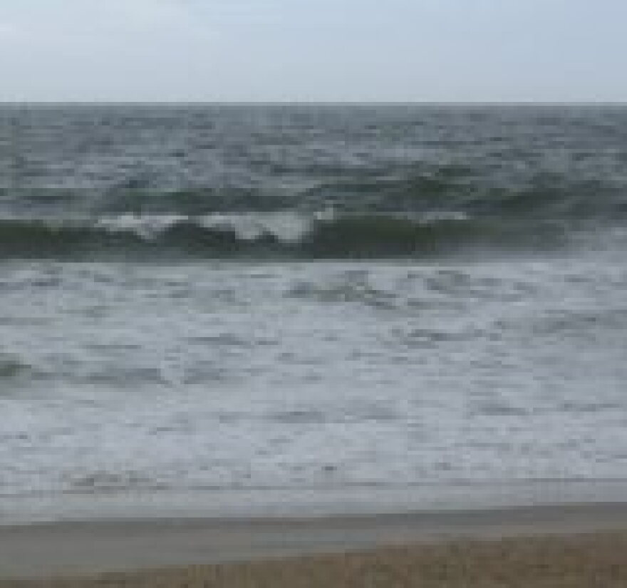 Storm waves pounded Carolina Beach as Tropical Storm Ernesto came ashore last fall.
