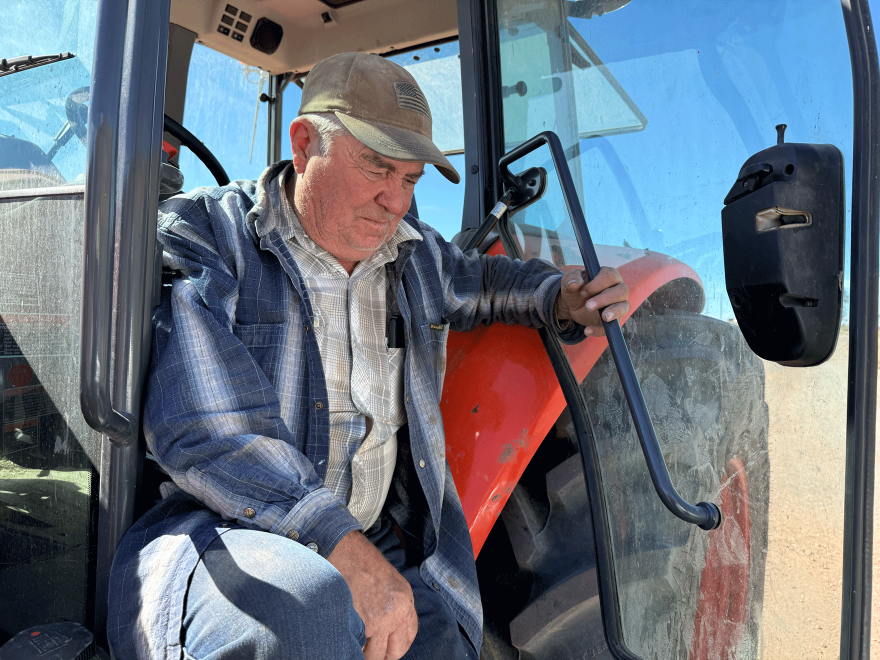 Martin Thompson said hay is in tight supply this year, and diesel prices aren't helping his ranch and farm on Sept. 29, 2026.