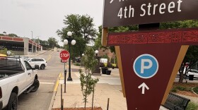 Sixty trees were planted in downtown Sioux City on May 29, 2026, to replace spots where trees fell on hard times. (Downtown Partners photo)