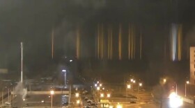 Video footage showed a fire at the Zaporizhzhia nuclear power plant after it came under Russian shelling Thursday.