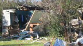 Tornado destruction in Riegelwood