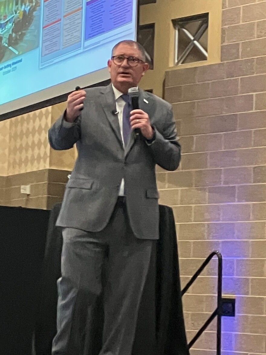 Bettendorf Mayor Bob Gallagher (who's led the city for 14 years) gave his annual "State of the City" presentation Wednesday, Feb. 25, 2026 at the Waterfront Convention Center, Bettendorf.