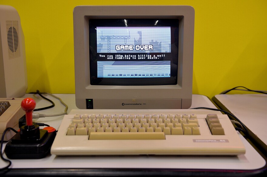 A Commodore 64, the computer that launched a thousand hackers, as seen at the 2014 Gamescom gaming trade fair in Cologne, Germany.