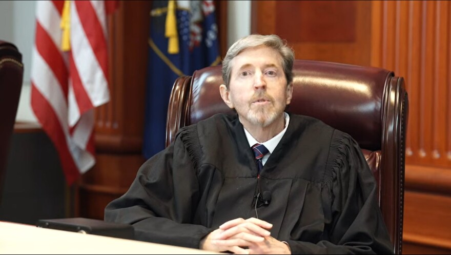 Chief Justice Durrant giving his 2023 State of the Judiciary address