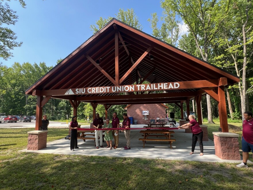 Ribbon cutting at SIU Touch of Nature - SIU Credit Union Trailhead