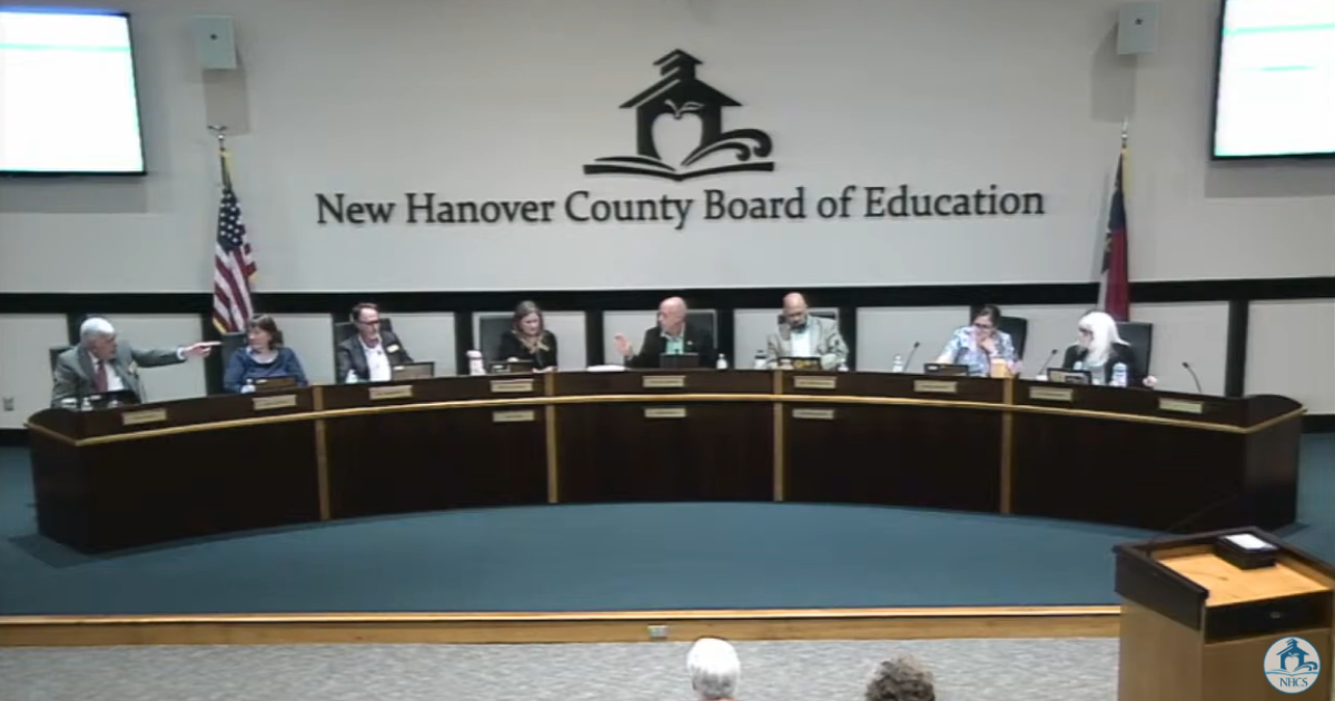 NHC school board member storms out over policy, meeting moves on without him