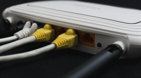 A wireless internet router.