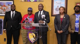 Civil rights attorney Ben Crump holds a press conference with Chantemekki Fortson Tuesday, Feb. 10.