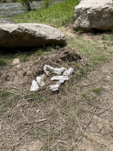 Trash left on public lands.