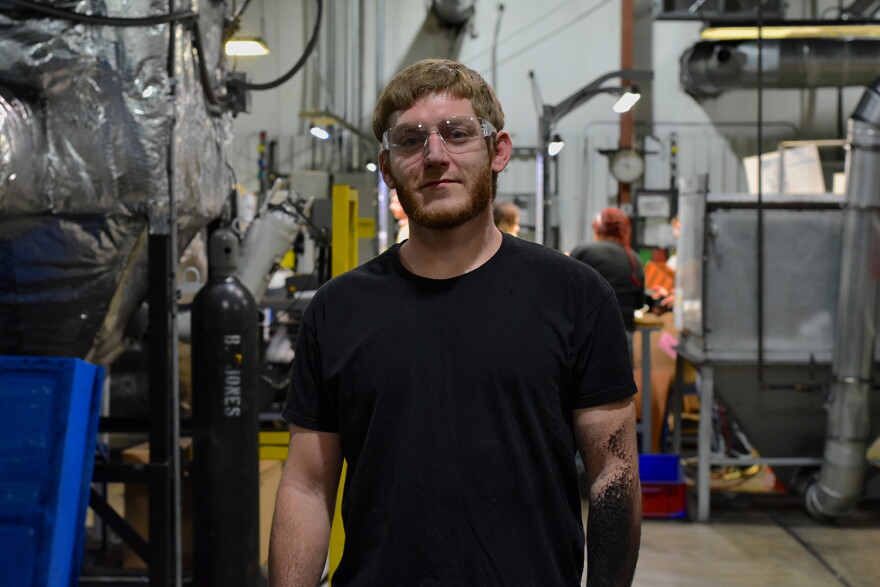 Zach Ritchie is the first graduate of the Potter's House, a collaboration between a group of North Vernon pastors and Decatur Plastic Products.