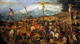 Art thieves tried to steal a painting by Pieter Brueghel the Younger (1564-1638), but the artwork, titled <em>The Crucifixion,</em> had been switched out for a copy.