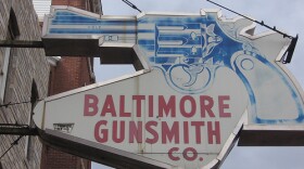 Sign for the Baltimore Gunsmith Company.