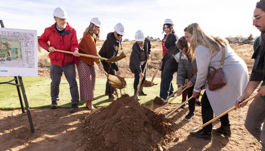 Homewise officials break ground on the Los Prados development in Santa Fe in 2025.