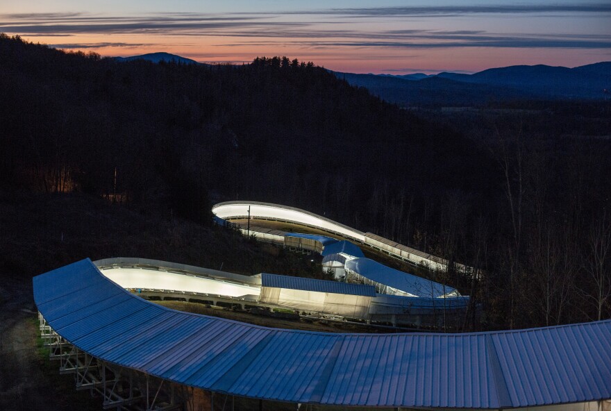 It takes elite skeleton athletes less than a minute to race down the mile-long, 20-curve track in Lake Placid, reaching speeds up to 90 miles an hour.<strong></strong>