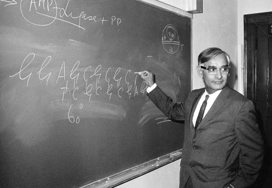Har Gobind Khorana shared the Nobel Prize in 1968 for his discoveries about DNA.