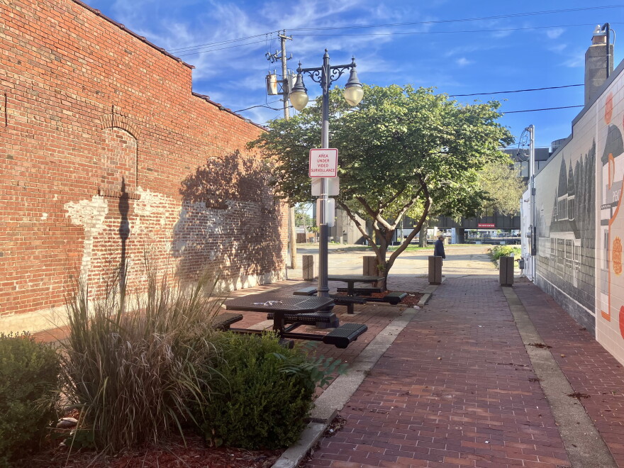 Here's one of the pocket parks in downtown Pekin that will be getting a security-grade camera.