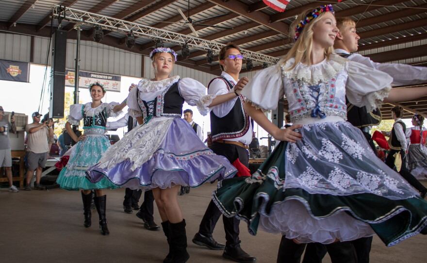 Members of West's Junior Historians perform Saturday in their traditional Czech costumes at the 50th Anniversary of Westfest. The group, originally founded in 1973 to promote Czech heritage, also performed at the first Westfest.