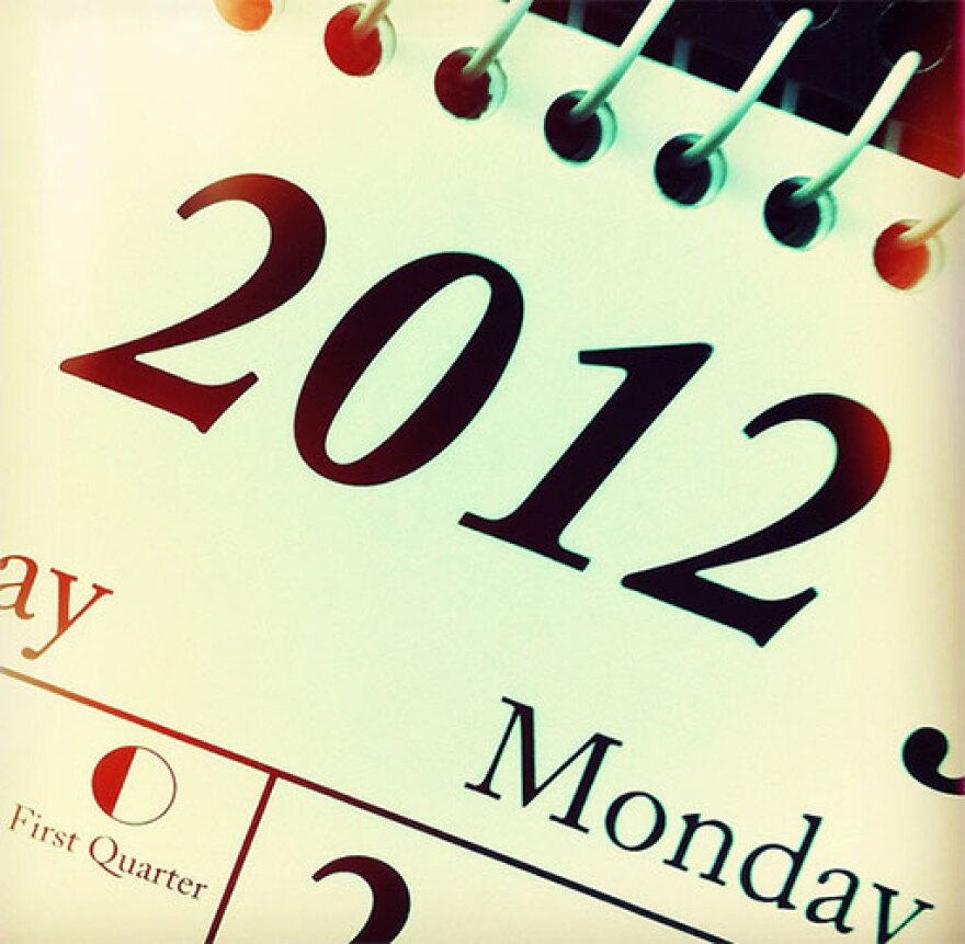 2012 on a calendar