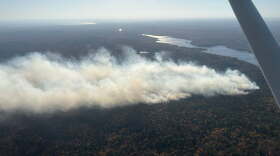 Aerial photo of the Ridge Fire taken from a DNR plane