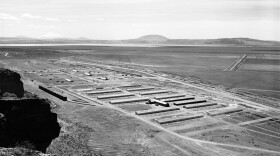 A Japanese relocation center in Tule Lake, Calif., on May 23, 1943. (AP Photo)