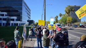 Mine worker protest
