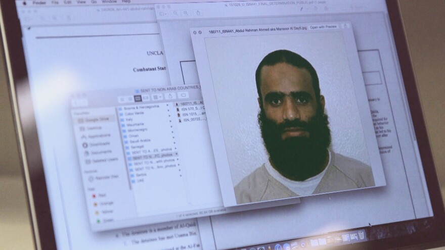 A photo of Dayfi while he was detained at Guantanamo Bay